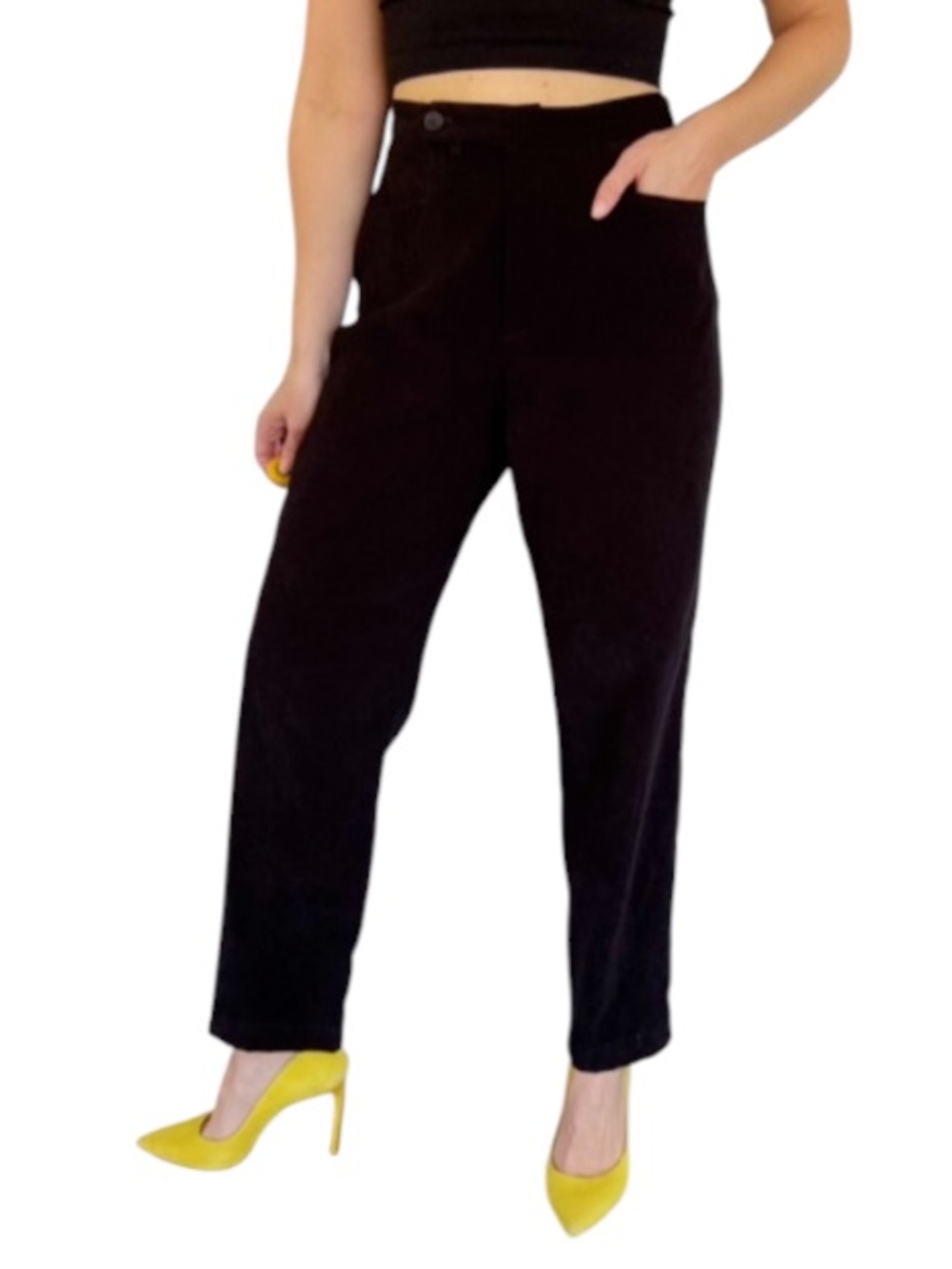 Vintage Petites by Inclinations suede stretch straight leg dress pants size 10P